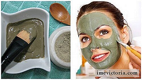 Groen masker om mee-eters, puistjes en vlekken te verwijderen