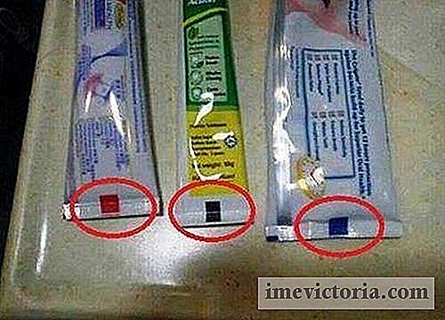 O que os códigos de cores significam nos tubos de pasta de dente?