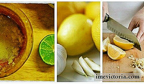 Ett hem botemedel Vitlök och citron för att bekämpa magen fett