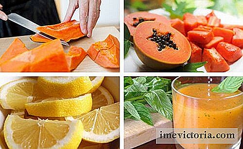 Papaya juice og citron til at afgifte maven