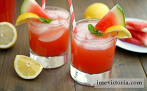 Den vattenmelon juice läcker för att avlägsna gaser och désenflammer mage
